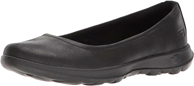 Ladies leather skechers sales shoes